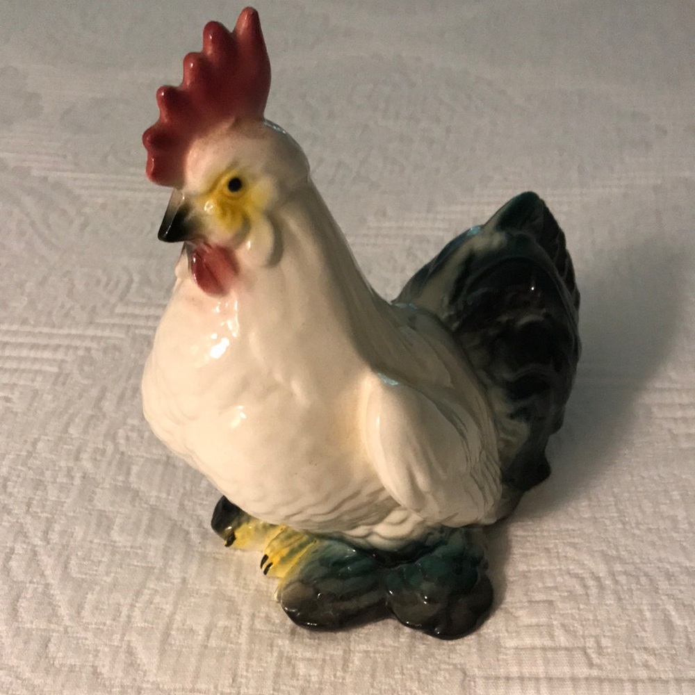 Vintage Ceramic Chicken or Rooster Figurine Farmhouse Country